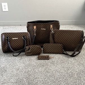 Letter graphic bag set of 6 pieces